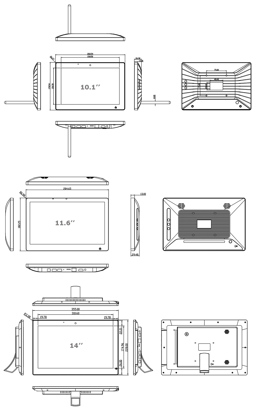 10.1 Inch Display Brightness Capacitive Touch Panel Screen Resolution 1920*1080 TFT LED TV Spare Parts 2K Resolution for Handheld Medical Device LCD Module